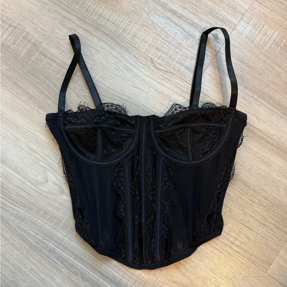PacSun Black Lace Crop Top